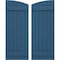 Ekena Millwork Americraft 6-Board (2 Batten) Wood Joined Board-n-Batten Shutters w/Ellipt Top, ARW101BE621X77HBH, PR ARW101BE621X77HBH - alternate 1